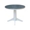 International Concepts Round 36 in Rd Top Ped Table, 12 in Leaf, Dining Ht, White/Heather Gray, 36 W, 48 L, 30.1 in H, Wood K05-36RXT-27B - alternate 4